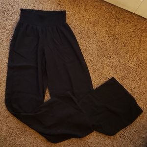 Boho style black flowy pants